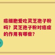 癌细胞爱吃灵芝孢子粉吗？灵芝孢子粉对癌症的作用有哪些？
