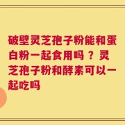 破壁灵芝孢子粉能和蛋白粉一起食用吗 ？灵芝孢子粉和酵素可以一起吃吗