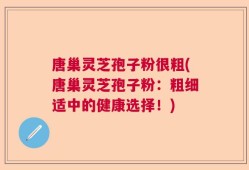 唐巢灵芝孢子粉很粗(唐巢灵芝孢子粉：粗细适中的健康选择！)