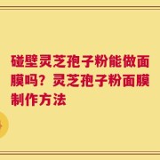 碰壁灵芝孢子粉能做面膜吗？灵芝孢子粉面膜制作方法