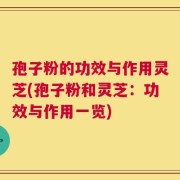 孢子粉的功效与作用灵芝(孢子粉和灵芝：功效与作用一览)