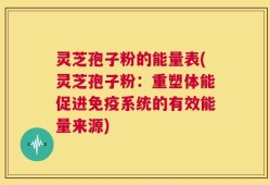 灵芝孢子粉的能量表(灵芝孢子粉：重塑体能促进免疫系统的有效能量来源)