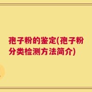 孢子粉的鉴定(孢子粉分类检测方法简介)