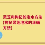 灵芝和枸杞的泡水方法(枸杞灵芝泡水的正确方法)