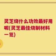 灵芝烧什么功效最好用呢(灵芝最佳烧制材料一览)