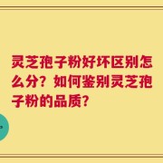 灵芝孢子粉好坏区别怎么分？如何鉴别灵芝孢子粉的品质？