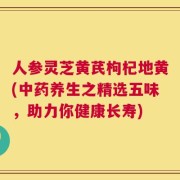 人参灵芝黄芪枸杞地黄(中药养生之精选五味，助力你健康长寿)