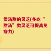 煲汤甜的灵芝(多吃“甜汤”类灵芝可提高免疫力)