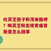 吃灵芝孢子粉浑身酸疼？喝灵芝粉出现胃痛胃胀是怎么回事