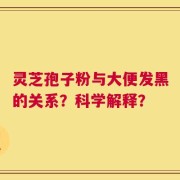 灵芝孢子粉与大便发黑的关系？科学解释？