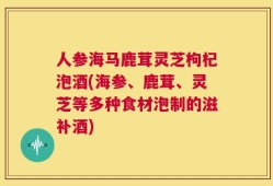 人参海马鹿茸灵芝枸杞泡酒(海参、鹿茸、灵芝等多种食材泡制的滋补酒)