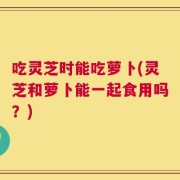 吃灵芝时能吃萝卜(灵芝和萝卜能一起食用吗？)