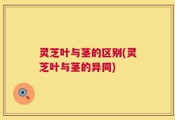 灵芝叶与茎的区别(灵芝叶与茎的异同)