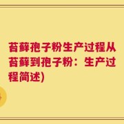 苔藓孢子粉生产过程从苔藓到孢子粉：生产过程简述)
