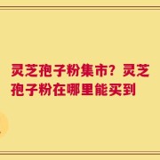 灵芝孢子粉集市？灵芝孢子粉在哪里能买到