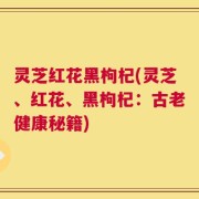 灵芝红花黑枸杞(灵芝、红花、黑枸杞：古老健康秘籍)