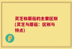 灵芝和蘑菇的主要区别(灵芝与蘑菇：区别与特点)