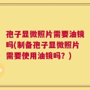 孢子显微照片需要油镜吗(制备孢子显微照片需要使用油镜吗？)