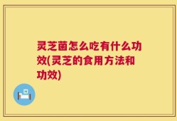 灵芝菌怎么吃有什么功效(灵芝的食用方法和功效)