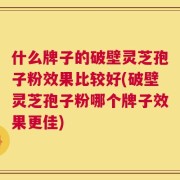 什么牌子的破壁灵芝孢子粉效果比较好(破壁灵芝孢子粉哪个牌子效果更佳)