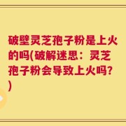 破壁灵芝孢子粉是上火的吗(破解迷思：灵芝孢子粉会导致上火吗？)