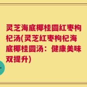 灵芝海底椰桂圆红枣枸杞汤(灵芝红枣枸杞海底椰桂圆汤：健康美味双提升)