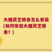 大棚灵芝链条怎么安装(如何安装大棚灵芝链条？)