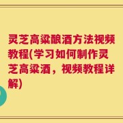 灵芝高粱酿酒方法视频教程(学习如何制作灵芝高粱酒，视频教程详解)
