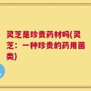 灵芝是珍贵药材吗(灵芝：一种珍贵的药用菌类)