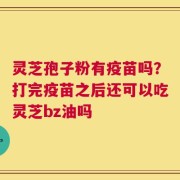 灵芝孢子粉有疫苗吗？打完疫苗之后还可以吃灵芝bz油吗