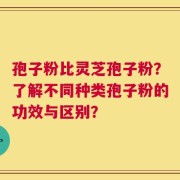 孢子粉比灵芝孢子粉？了解不同种类孢子粉的功效与区别？