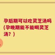 孕后期可以吃灵芝汤吗(孕晚期能不能喝灵芝汤？)