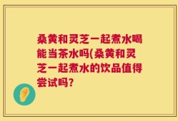 桑黄和灵芝一起煮水喝能当茶水吗(桑黄和灵芝一起煮水的饮品值得尝试吗？