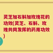 灵芝加石斛加玫瑰花的功效(灵芝、石斛、玫瑰共同发挥的药用功效)