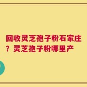 回收灵芝孢子粉石家庄？灵芝孢子粉哪里产