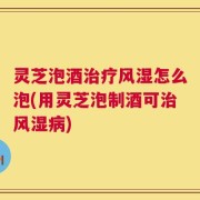 灵芝泡酒治疗风湿怎么泡(用灵芝泡制酒可治风湿病)
