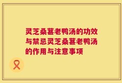 灵芝桑葚老鸭汤的功效与禁忌灵芝桑葚老鸭汤的作用与注意事项