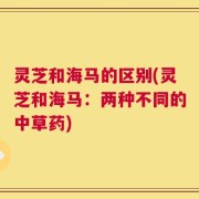 灵芝和海马的区别(灵芝和海马：两种不同的中草药)