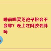 睡前喝灵芝孢子粉会不会胖？晚上吃阿胶会胖吗