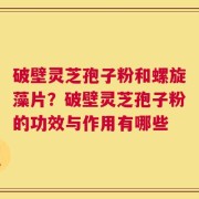 破壁灵芝孢子粉和螺旋藻片？破壁灵芝孢子粉的功效与作用有哪些