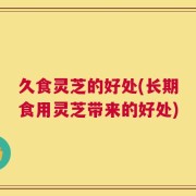 久食灵芝的好处(长期食用灵芝带来的好处)