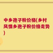 中乡孢子粉价格(乡村风情乡孢子粉价格走势)