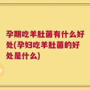 孕期吃羊肚菌有什么好处(孕妇吃羊肚菌的好处是什么)