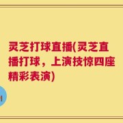灵芝打球直播(灵芝直播打球，上演技惊四座精彩表演)