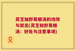 灵芝加野葛根汤的功效与禁忌(灵芝和野葛根汤：好处与注意事项)