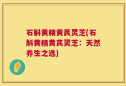 石斛黄精黄芪灵芝(石斛黄精黄芪灵芝：天然养生之选)