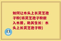 如何让木头上长灵芝孢子粉(将灵芝孢子粉嵌入木质，助其生长：木头上长灵芝孢子粉)