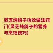 灵芝炖鸽子功效做法窍门(灵芝炖鸽子的营养与烹饪技巧)