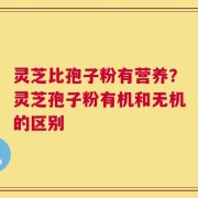 灵芝比孢子粉有营养？灵芝孢子粉有机和无机的区别