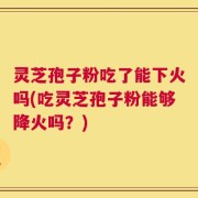 灵芝孢子粉吃了能下火吗(吃灵芝孢子粉能够降火吗？)